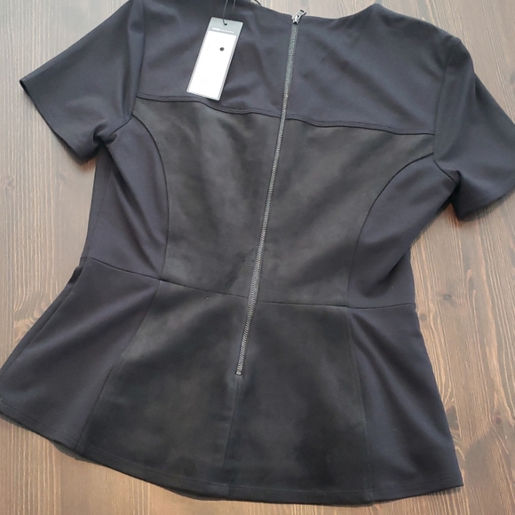 BCBG Maxazria black peplum blouse - Picture 5 of 7